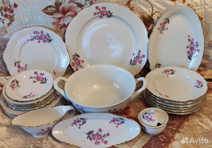 Столовый сервиз фарфор СССР Дулево