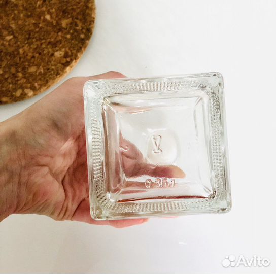 Графин для водки стеклянный с пробкой штоф 350мл