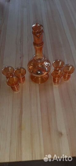 Графин СССР цветное стекло