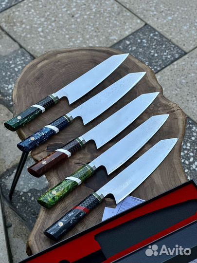 Кухонный шеф нож из дамасской стали