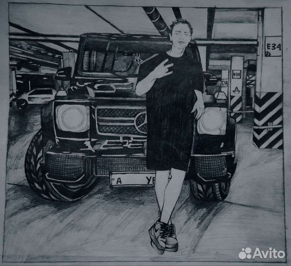 Портрет по фото карандашом