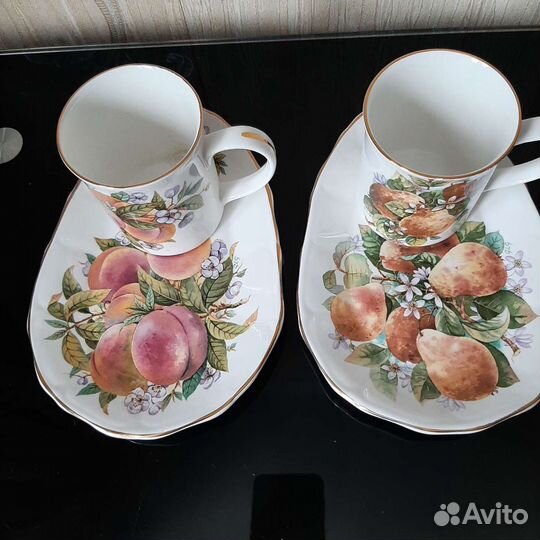 Чайная пара из костяного фарфора Великобритания