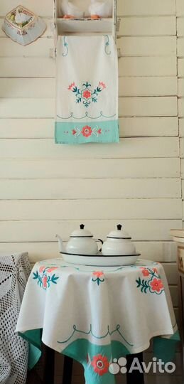 Скатерть и рушник винтаж ручная работа