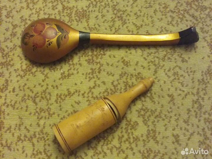 Ложка и солонка СССР дерево