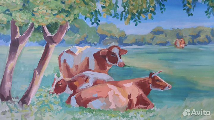 Картина гуашью 