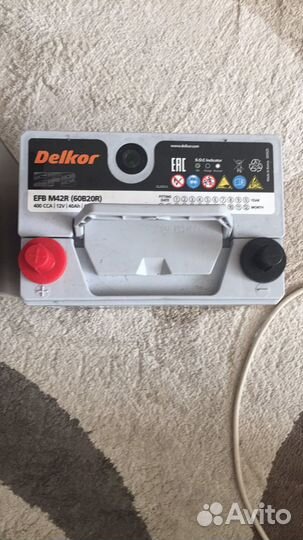 Аккумулятор автомобильный delkor EFB 60B20R пр