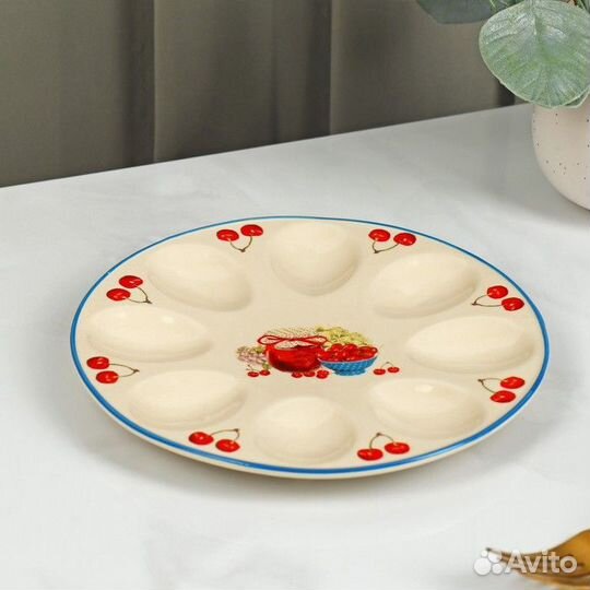 Подставка керамическая для яиц Доляна «Вишнёвое ва