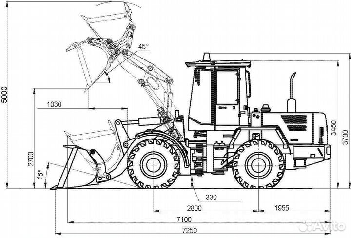 Фронтальный погрузчик Амкодор 332С4, 2023