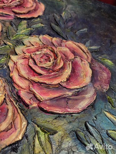 Интерьерная картина текстурная Цветы