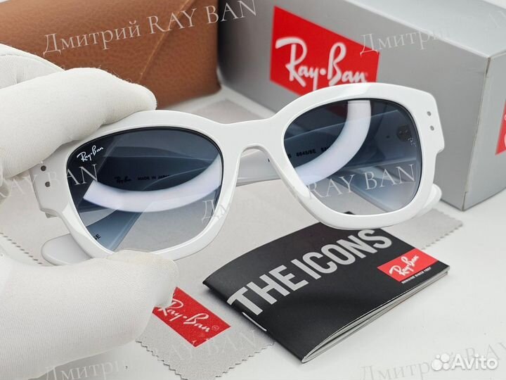 Очки Ray Ban 7681S Jorge White Blue Стекло