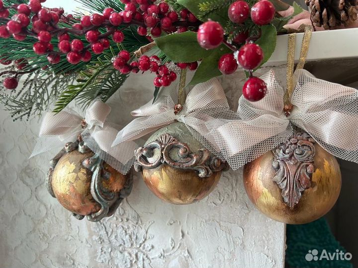 Шары новогодние, винтажные