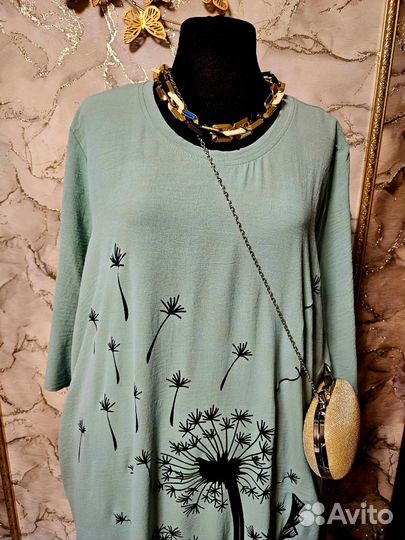 Стильное новое платье большого размера р.60