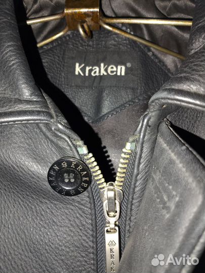 Кожаная демисезонная куртка(осень/весна) kraken