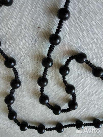 Винтаж. чёрный агат