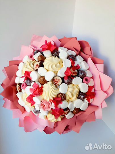 Съедобный букет зефирный букет букет девушке