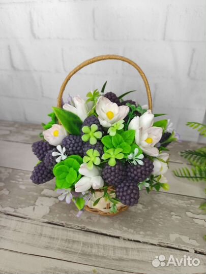 Ягодные букеты из мыла