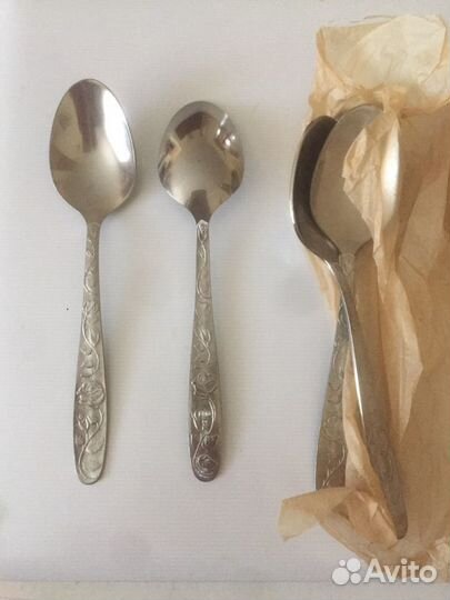 Ложка чайная нержавеющая сталь Роза. 12 шт новые