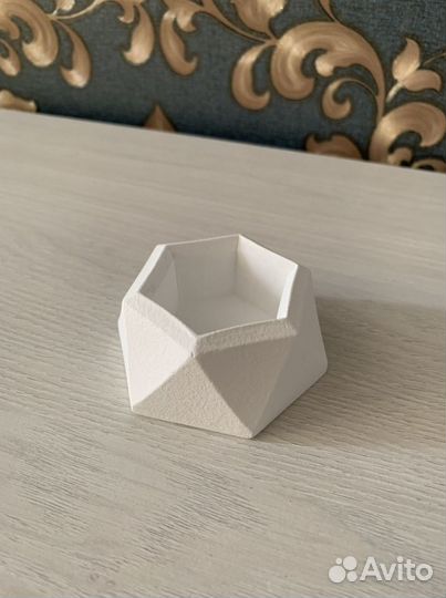 Подсвечник из гипса для свечей, кашпо