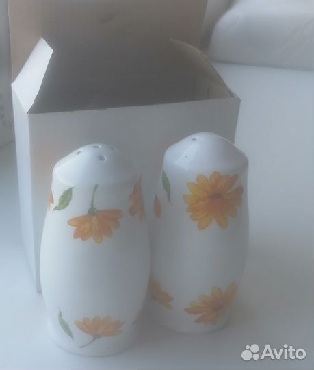 Солонка перечница набор для специй новый керамика