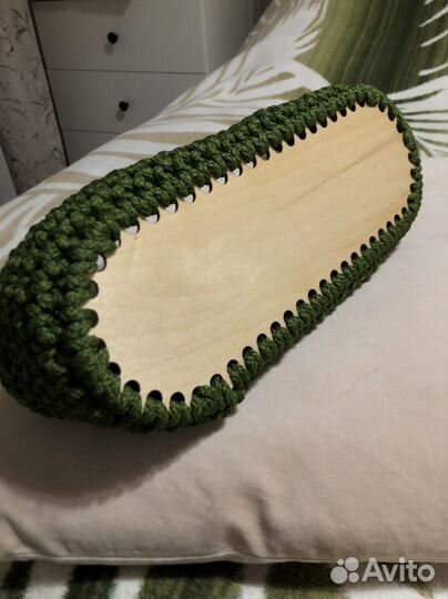 Вязаная корзинка, органайзер для косметики