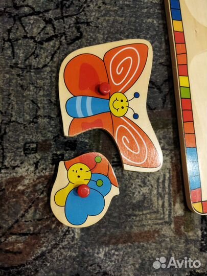 Деревянные пазлы вкладыши