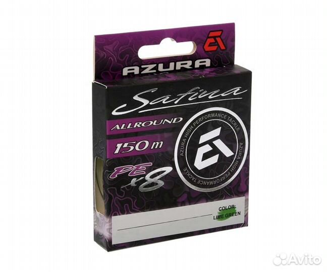 Azura Шнур плетеный Safina PE Х8 150м Lime Green 0