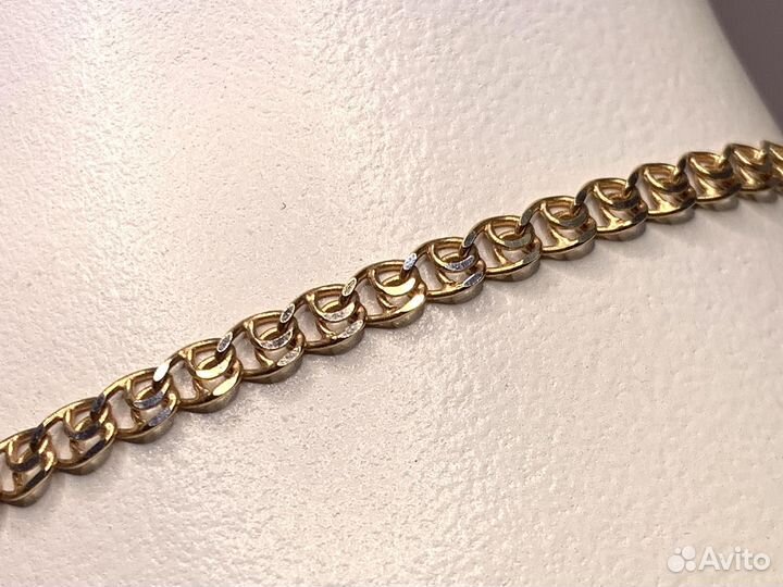 Браслет золотой новый 19 см (нс13)