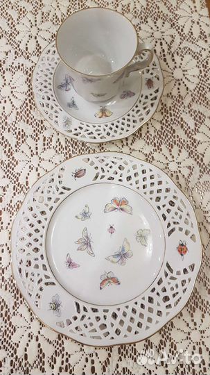 Кружевной фарфор Германия,блюдо Schumann