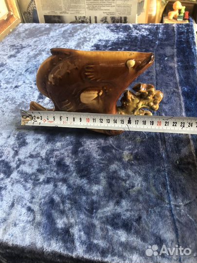 Статуэтка Рыба Майолика Обливная Керамика