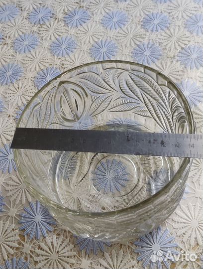 Ваза прозрачное стекло СССР