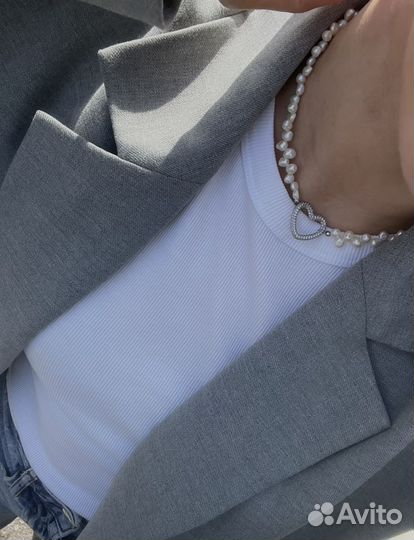 Колье/ чокер из речного жемчуга