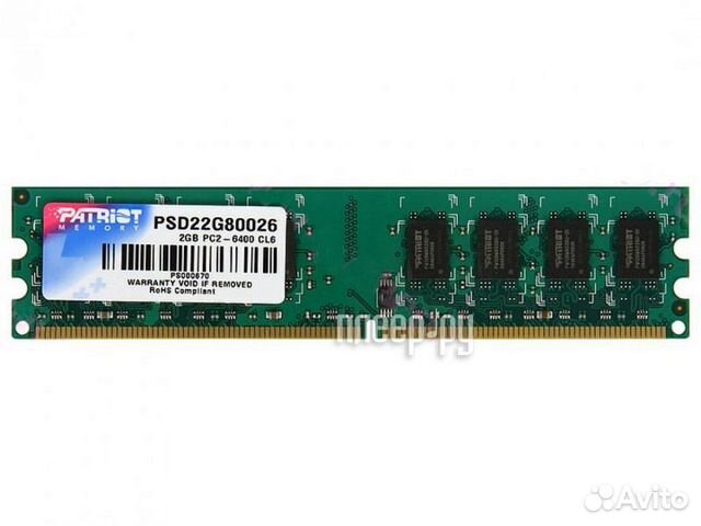 Patriot Memory DDR2 dimm 800MHz PC2-6400 - 2Gb