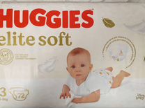 Подгузники Huggies Elite Soft 3, 5-9 к, 72 шт