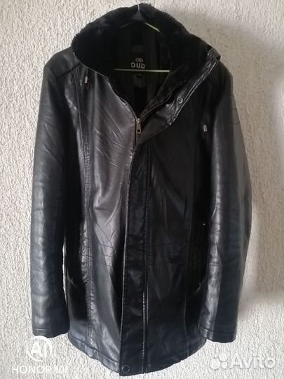 Кожаная куртка мужская 48 50