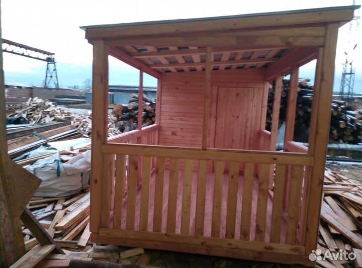 Бытовка с дровником 2.4х6