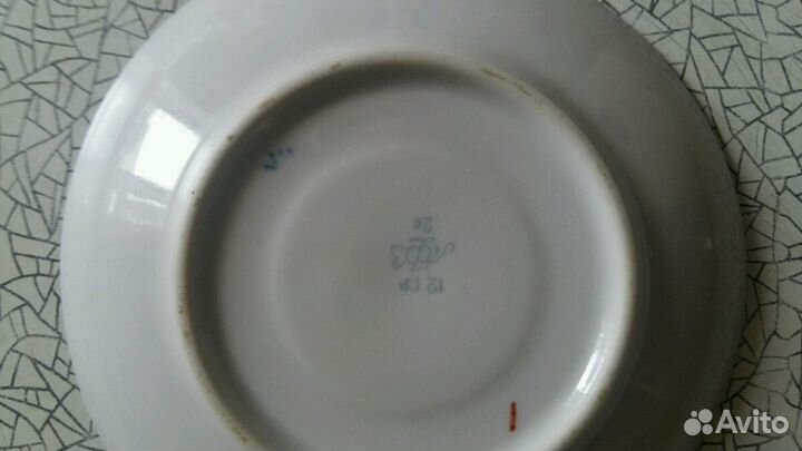 Чайная пара, тарелки. Дулево. Лфз