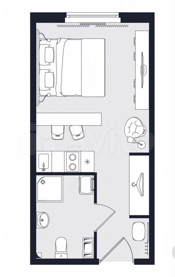 Апартаменты-студия, 24,8 м², 7/24 эт.