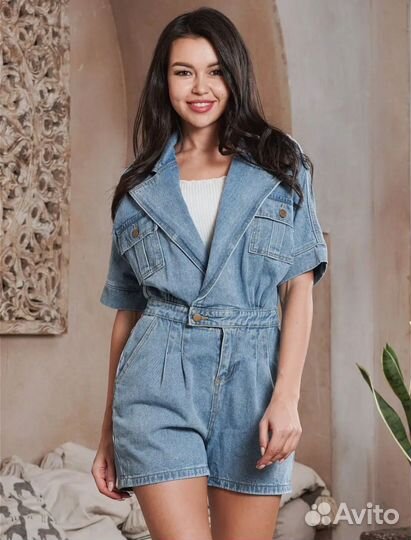 Комбинезон джинсовый 46-48 новый