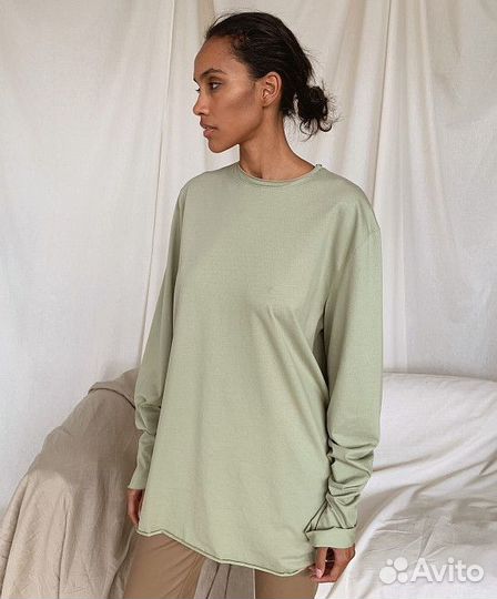 Лонгслив ushatava оливковый