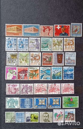 Набор марок старой Швейцарии (helvetia)