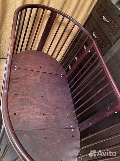 Детская кровать трансформер круглая