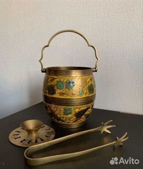 Ведерко для льда из латуни. Индия