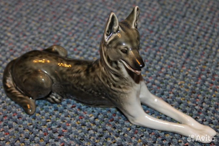 Собака статуэтка фарфор лфз СССР