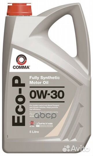 Comma 0W30 ECO-P (5L) масло моторное синтетика