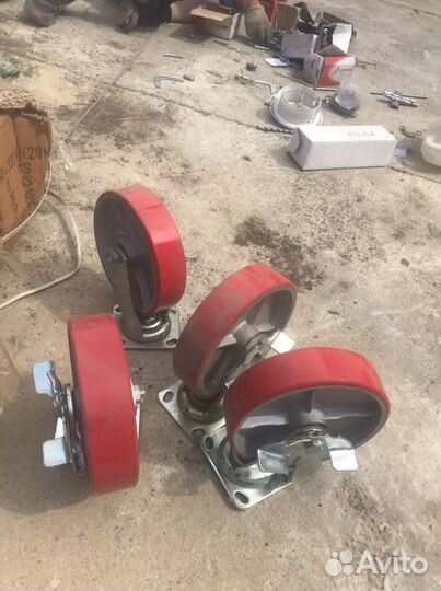 Колёса для тележки с тормозом