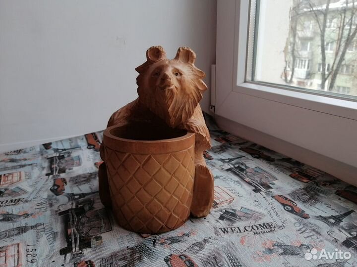 Мишка из дерева