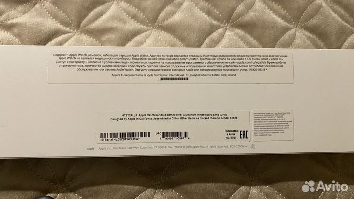 Часы apple watch 3 38 mm