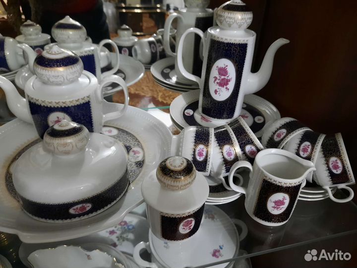 Сервиз чайный и кофейный,Германия,Кобальт,Рейнмах