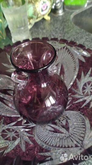 Старинная вазочка марганец