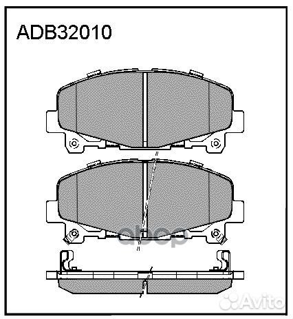 Колодки тормозные дисковые перед ADB32010 A